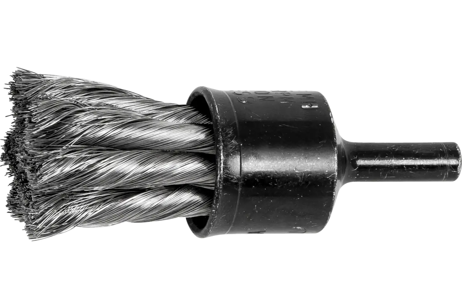 Picture of Pferd Knot Wire End Brush 3/4" Dia. Flared Cup .006 Stainless Steel 1/4" Shank